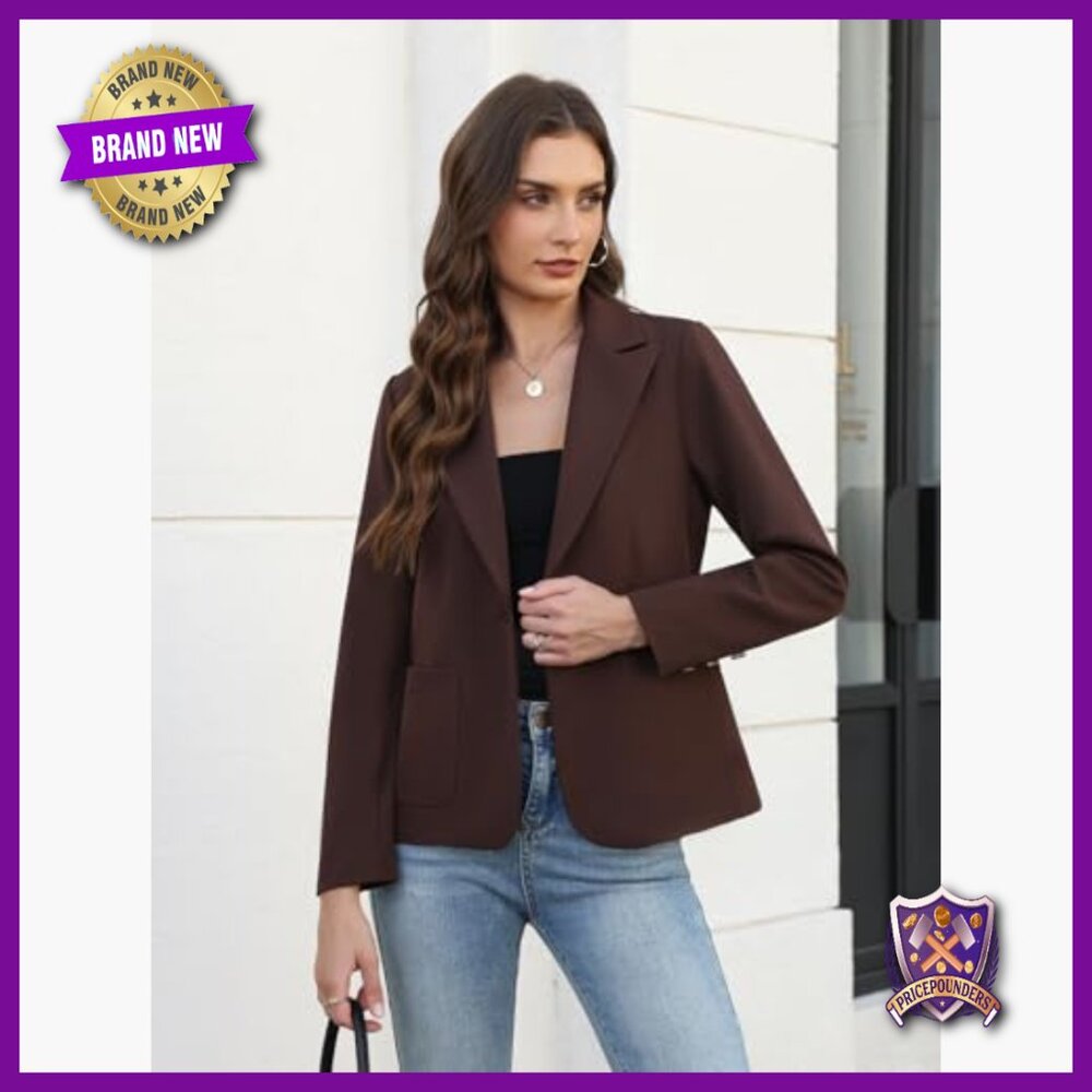 Long Sleeve Solid Blazer Regular Fit Polyester Sp… - image 6